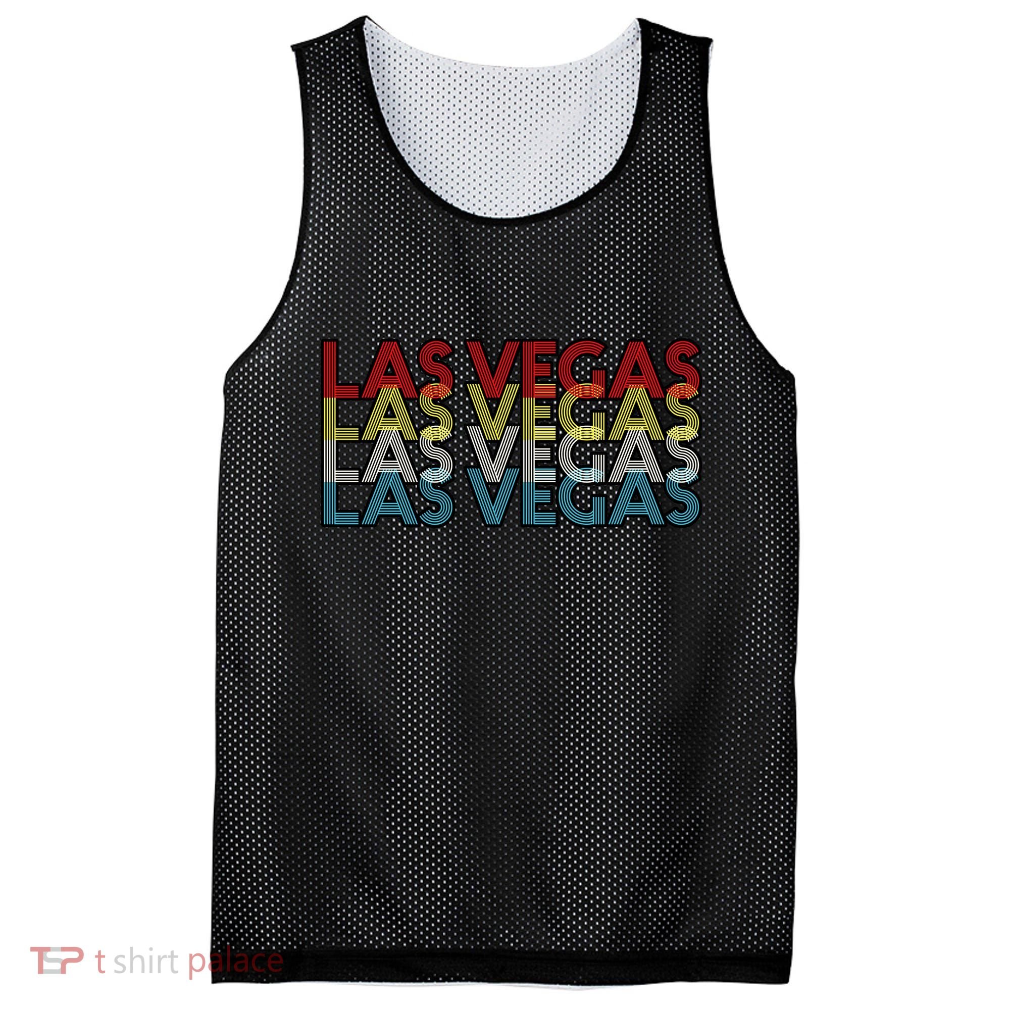 Las Vegas Retro Logo Mesh Reversible Basketball Jersey Tank
