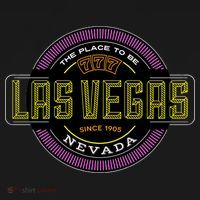 Las Vegas Retro Neon Logo USA-Made Doggie Bandana thumb 2