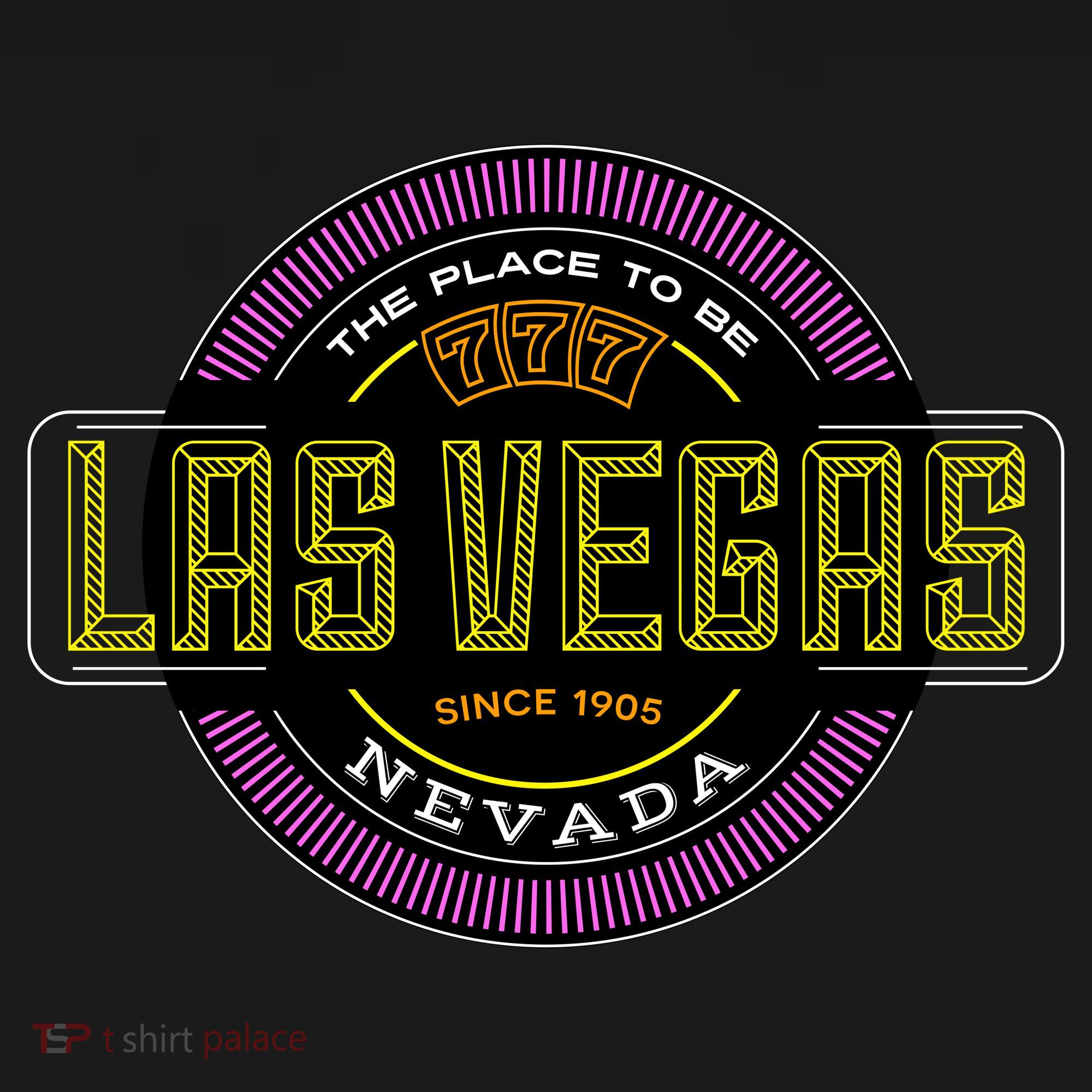 Las Vegas Retro Neon Logo Button