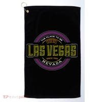Las Vegas Retro Neon Logo Golf Towel thumb 0