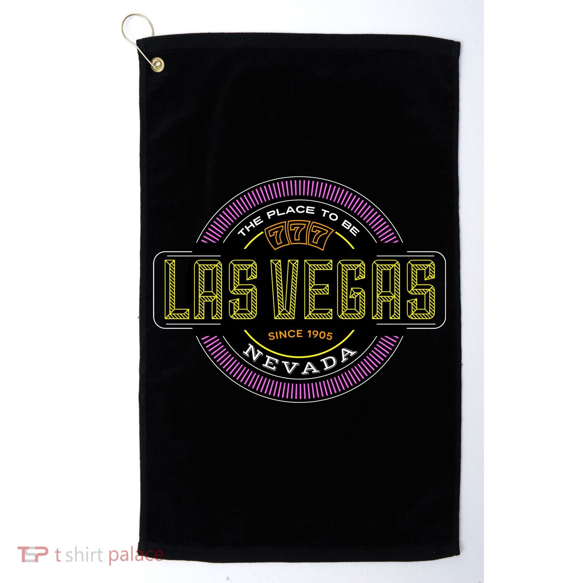 Las Vegas Retro Neon Logo Golf Towel