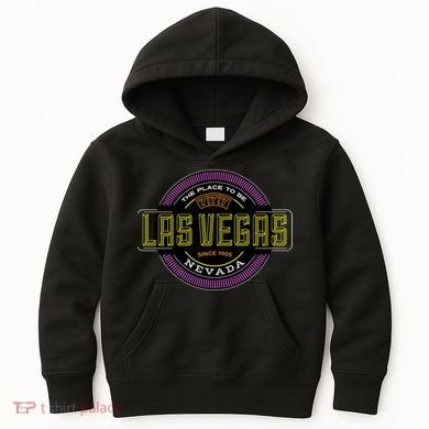 Las Vegas Retro Neon Logo Kids Hoodie