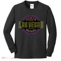 Las Vegas Retro Neon Logo Kids Long Sleeve Shirt thumb 0