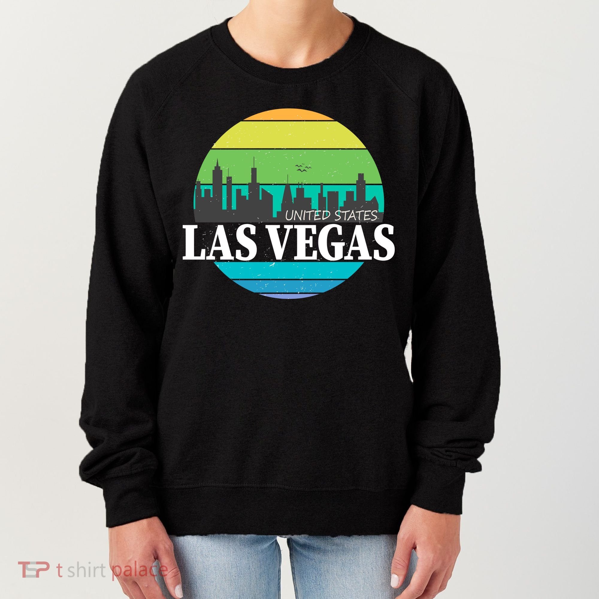 Las Vegas Retro Skyline Women's Sweatshirt