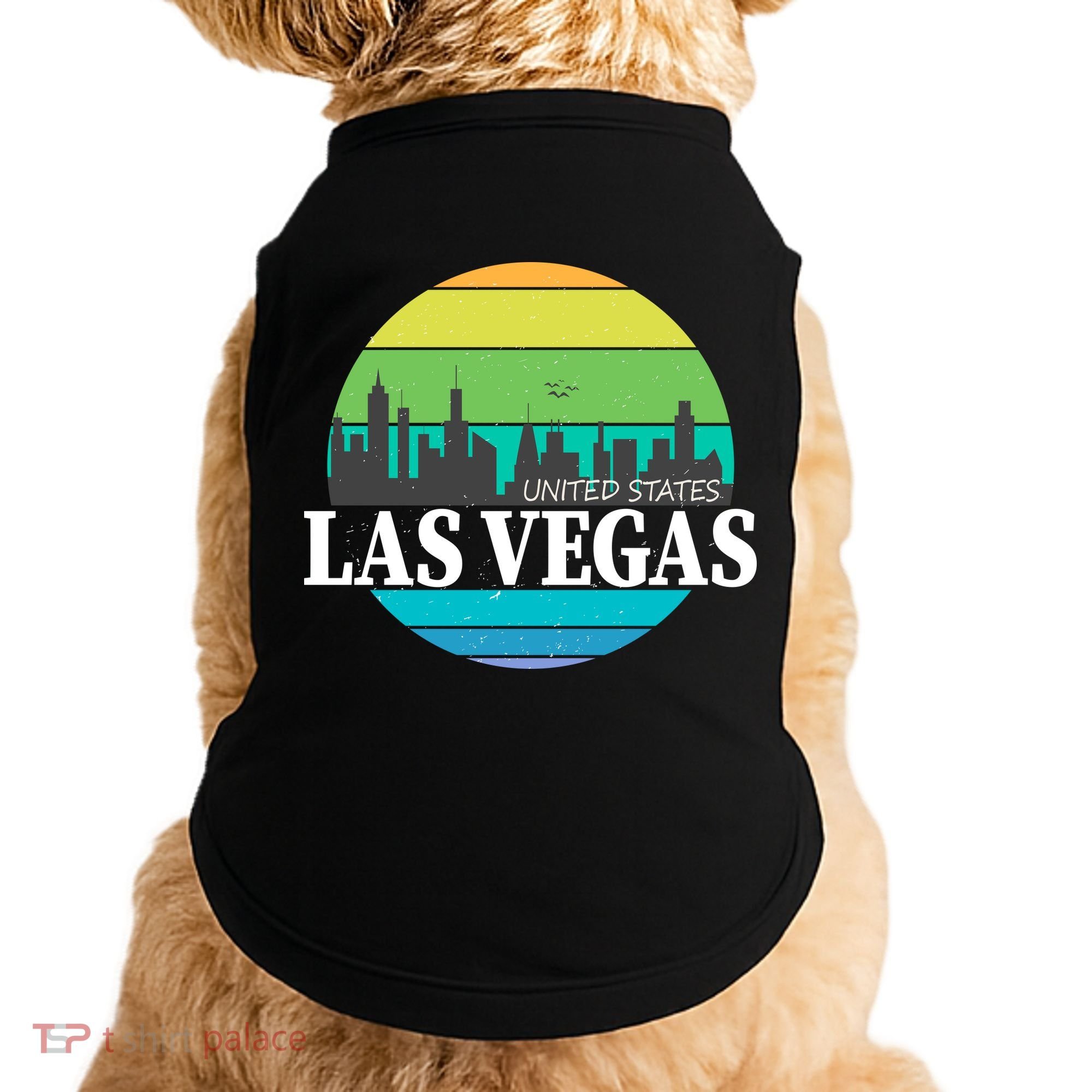 Las Vegas Retro Skyline Doggie Tank