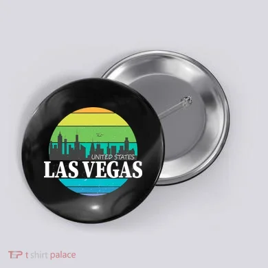 Las Vegas Retro Skyline Button