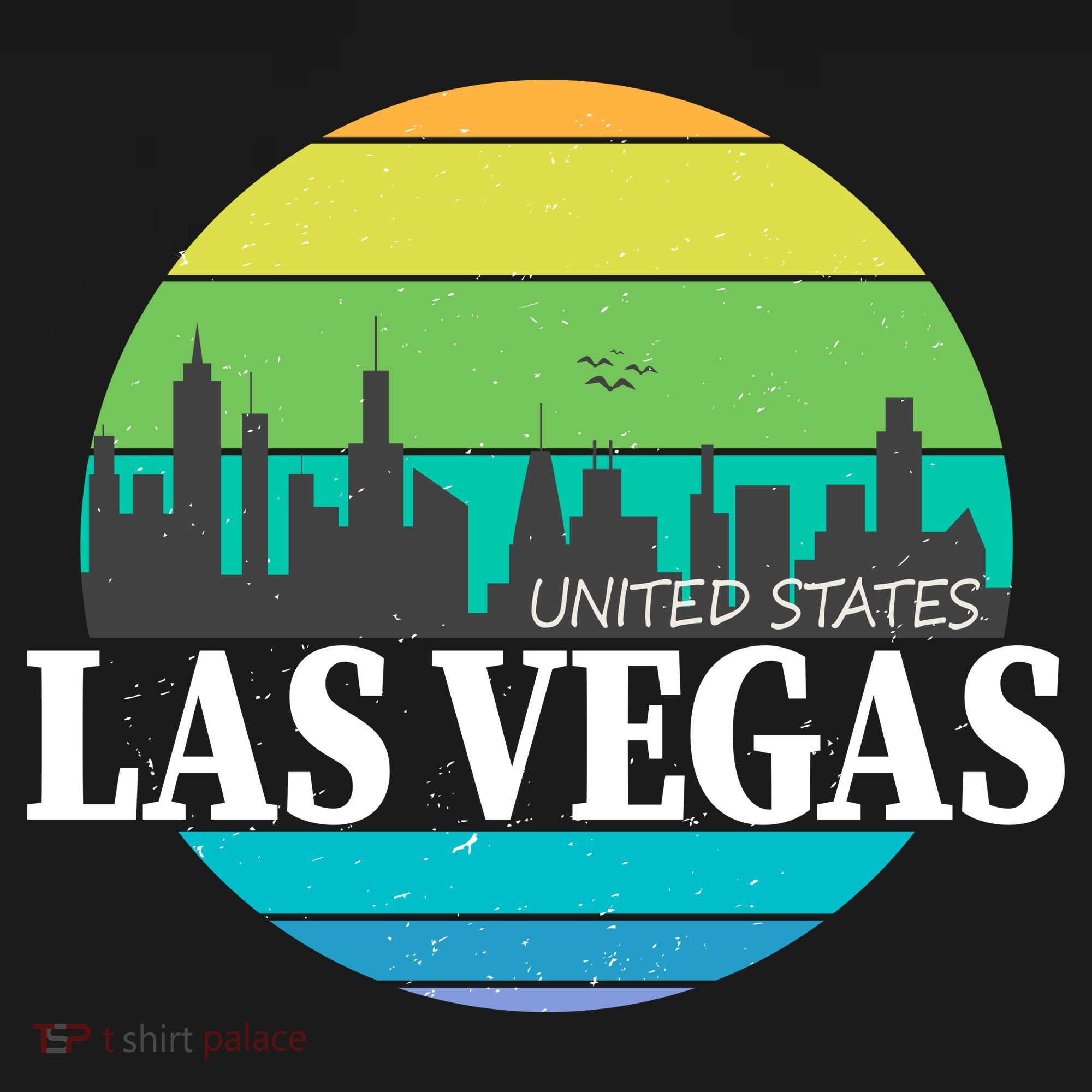 Las Vegas Retro Skyline Button