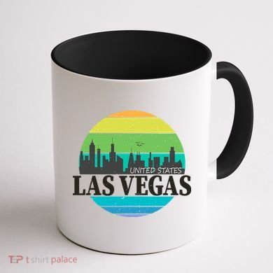 Las Vegas Retro Skyline Coffee Mug back