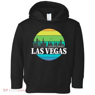Las Vegas Retro Skyline Toddler Hoodie