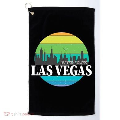 Las Vegas Retro Skyline Golf Towel