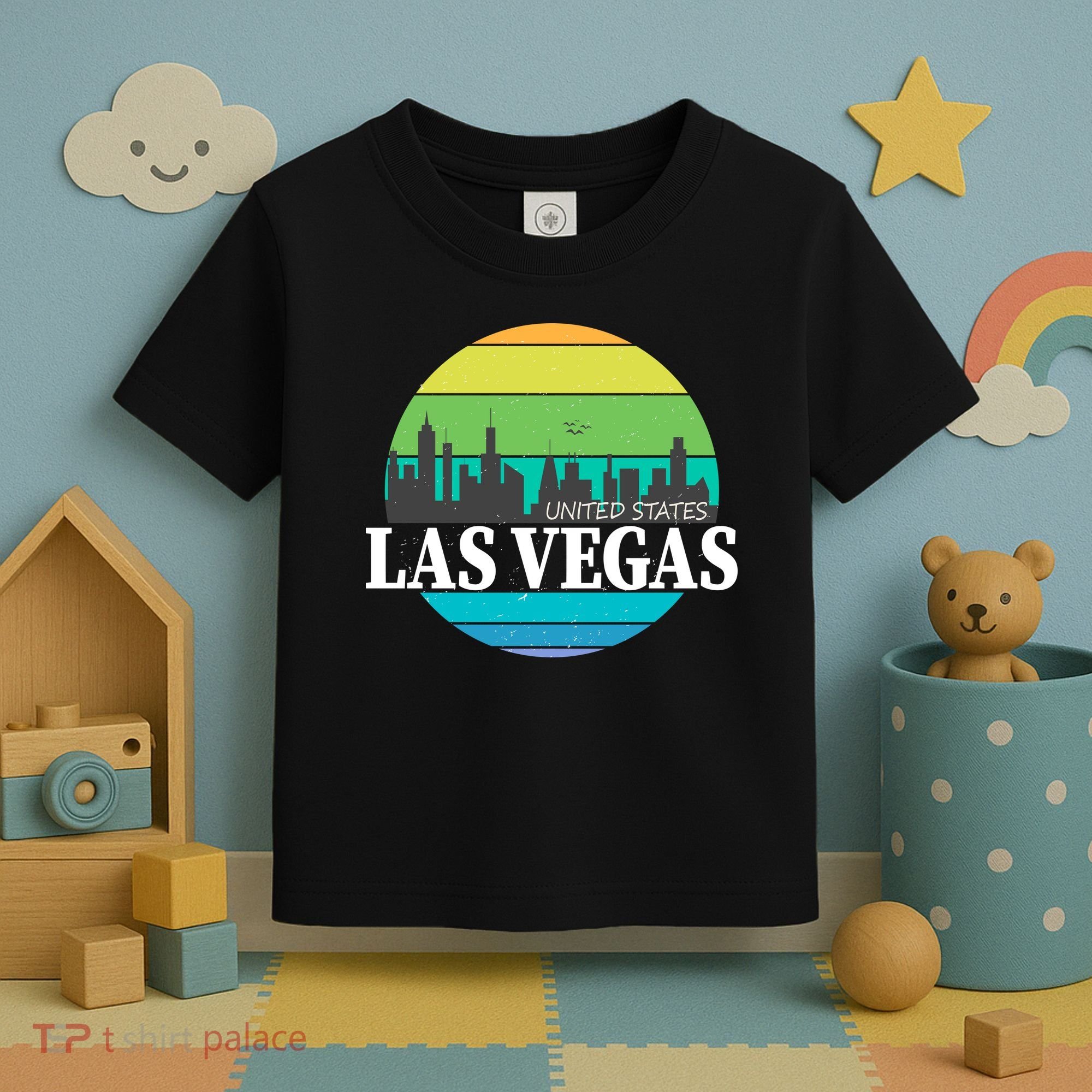 Las Vegas Retro Skyline Toddler T-Shirt