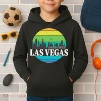 Las Vegas Retro Skyline Kids Hoodie thumb 2