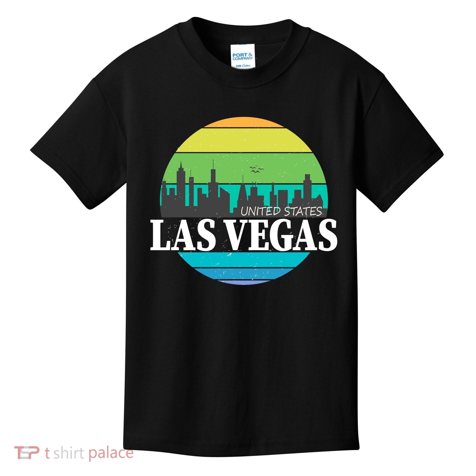 Las Vegas Retro Skyline Kids T-Shirt