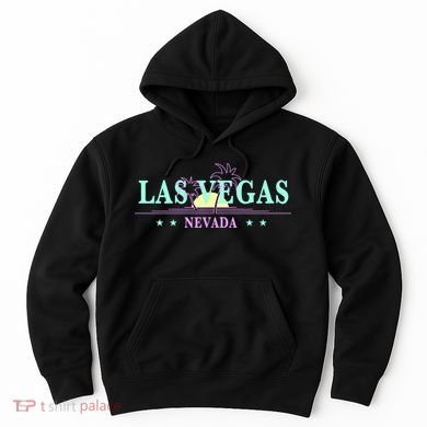Las Vegas Retro Sunset Palm Trees Hoodie