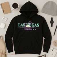 Las Vegas Retro Sunset Palm Trees Hoodie thumb 3