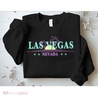 Las Vegas Retro Sunset Palm Trees Sweatshirt thumb 2
