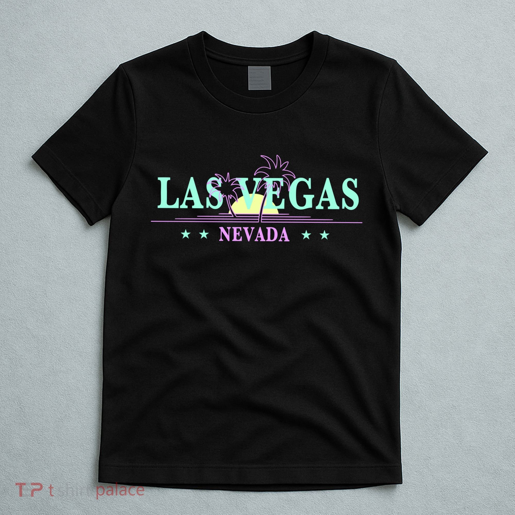 Las Vegas Retro Sunset Palm Trees T-Shirt