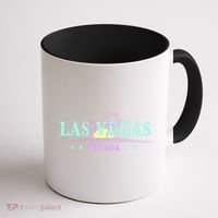 Las Vegas Retro Sunset Palm Trees Coffee Mug thumb 1