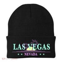 Las Vegas Retro Sunset Palm Trees Beanie thumb 0