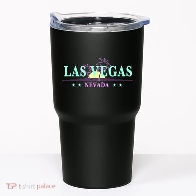 Las Vegas Retro Sunset Palm Trees Tumbler