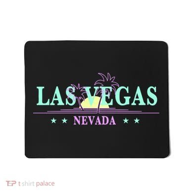 Las Vegas Retro Sunset Palm Trees Mousepad