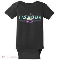 Las Vegas Retro Sunset Palm Trees Baby Bodysuit thumb 0