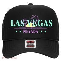 Las Vegas Retro Sunset Palm Trees Hat thumb 0