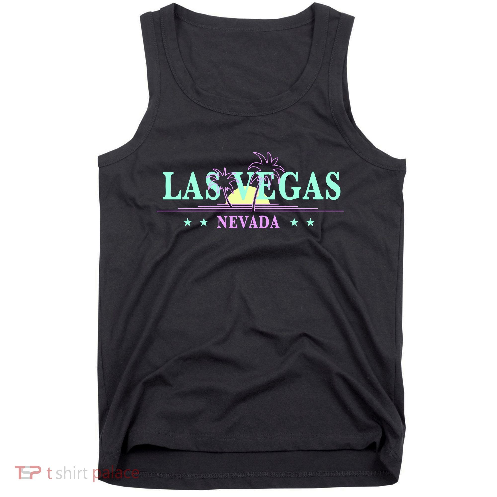 Las Vegas Retro Sunset Palm Trees Tank Top