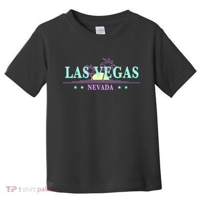 Las Vegas Retro Sunset Palm Trees Toddler T-Shirt