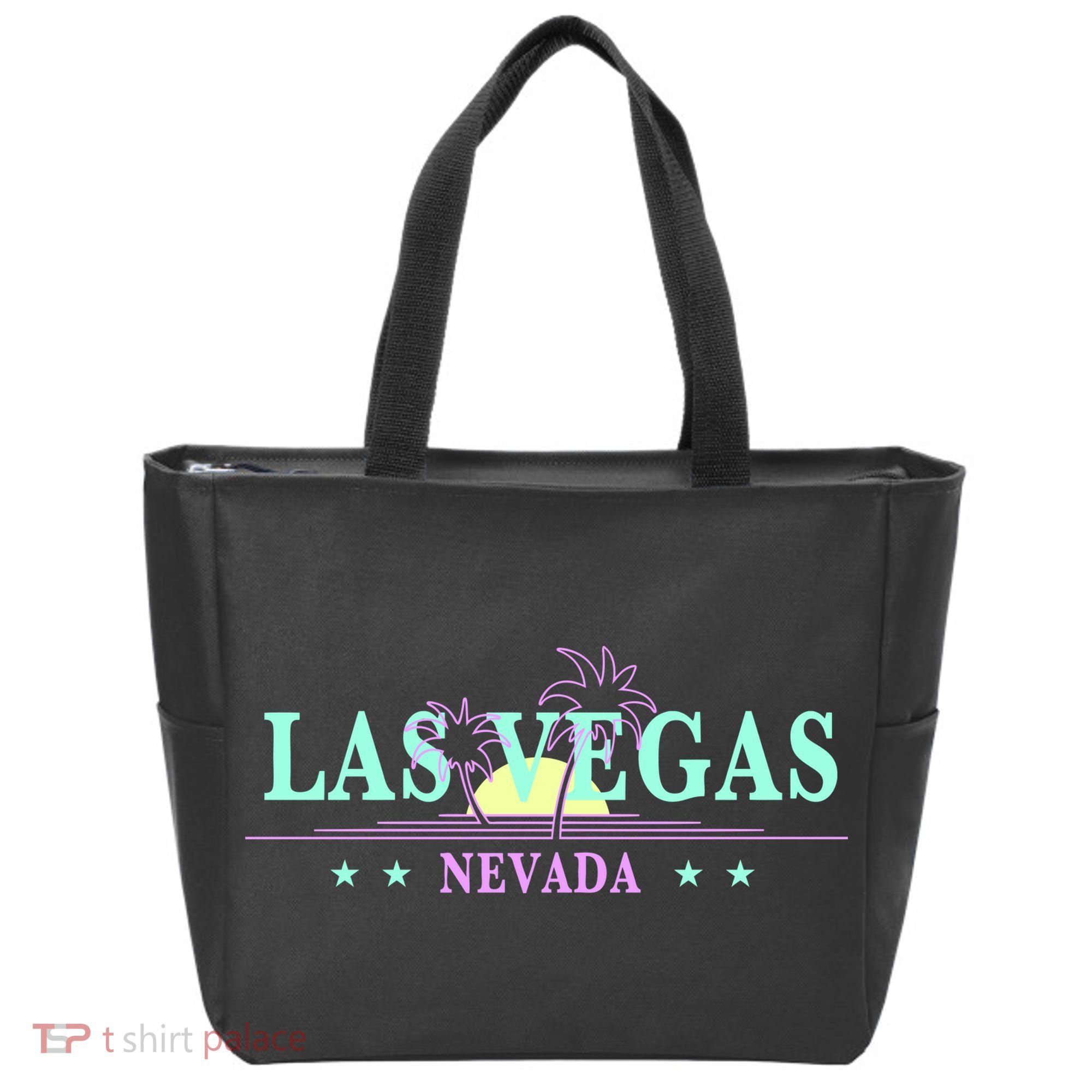 Las Vegas Retro Sunset Palm Trees Tote Bag
