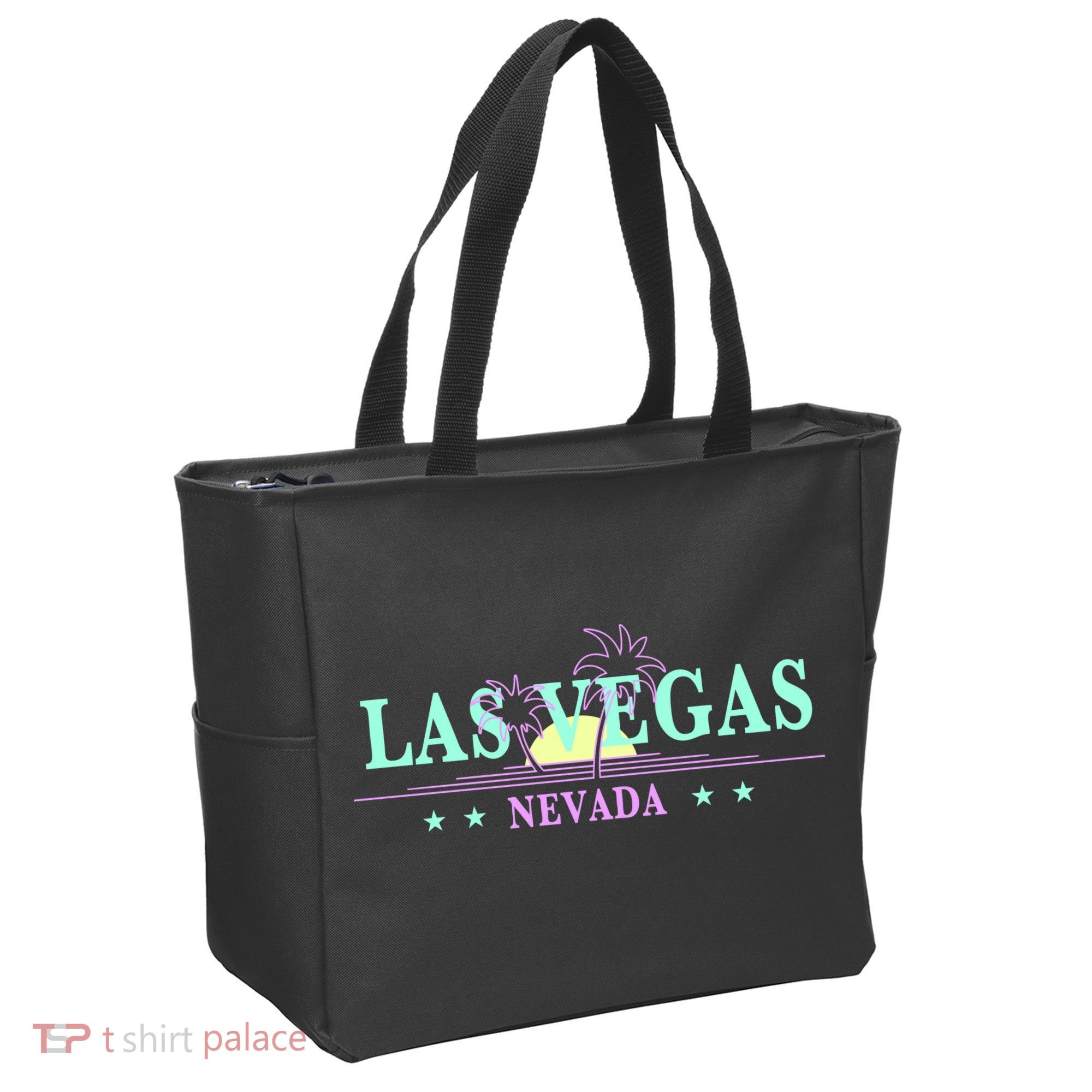 Las Vegas Retro Sunset Palm Trees Tote Bag