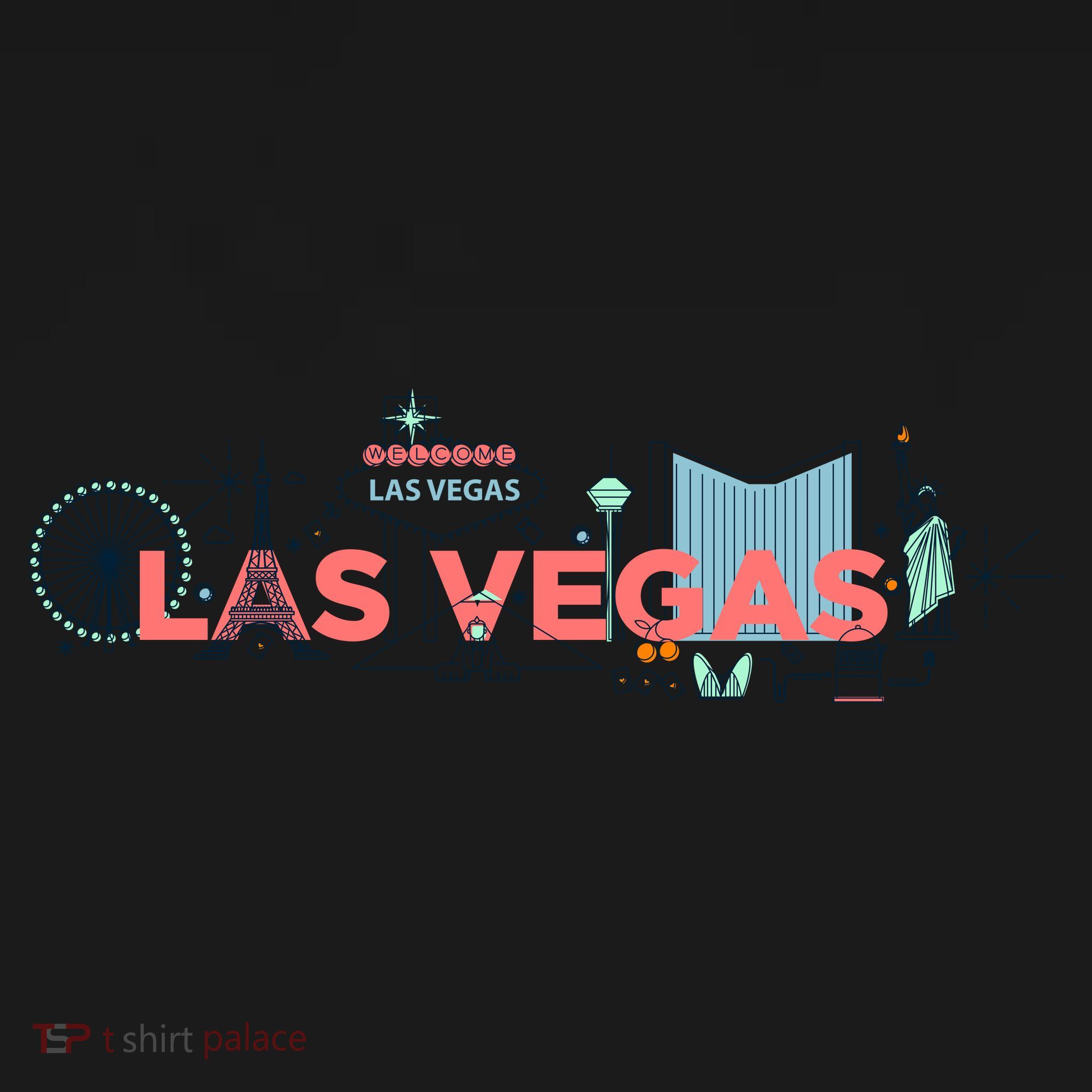 LAS Vegas Sketch Skyline Backpack