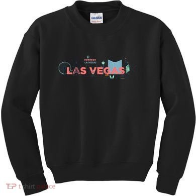 LAS Vegas Sketch Skyline Kids Sweatshirt