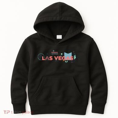 LAS Vegas Sketch Skyline Kids Hoodie