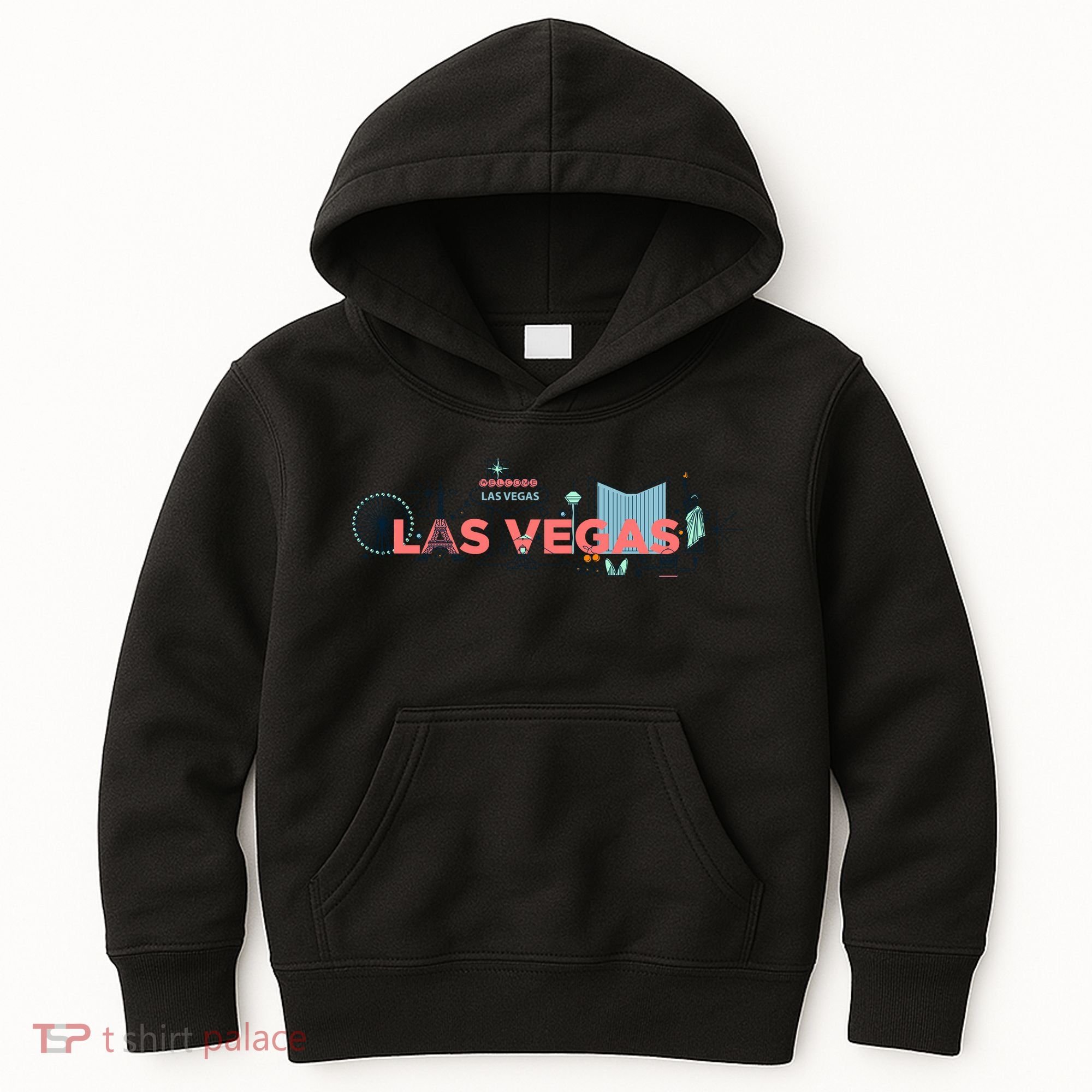 LAS Vegas Sketch Skyline Kids Hoodie