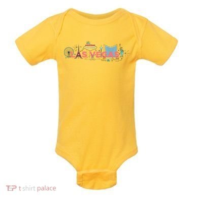 LAS Vegas Sketch Skyline Baby Bodysuit