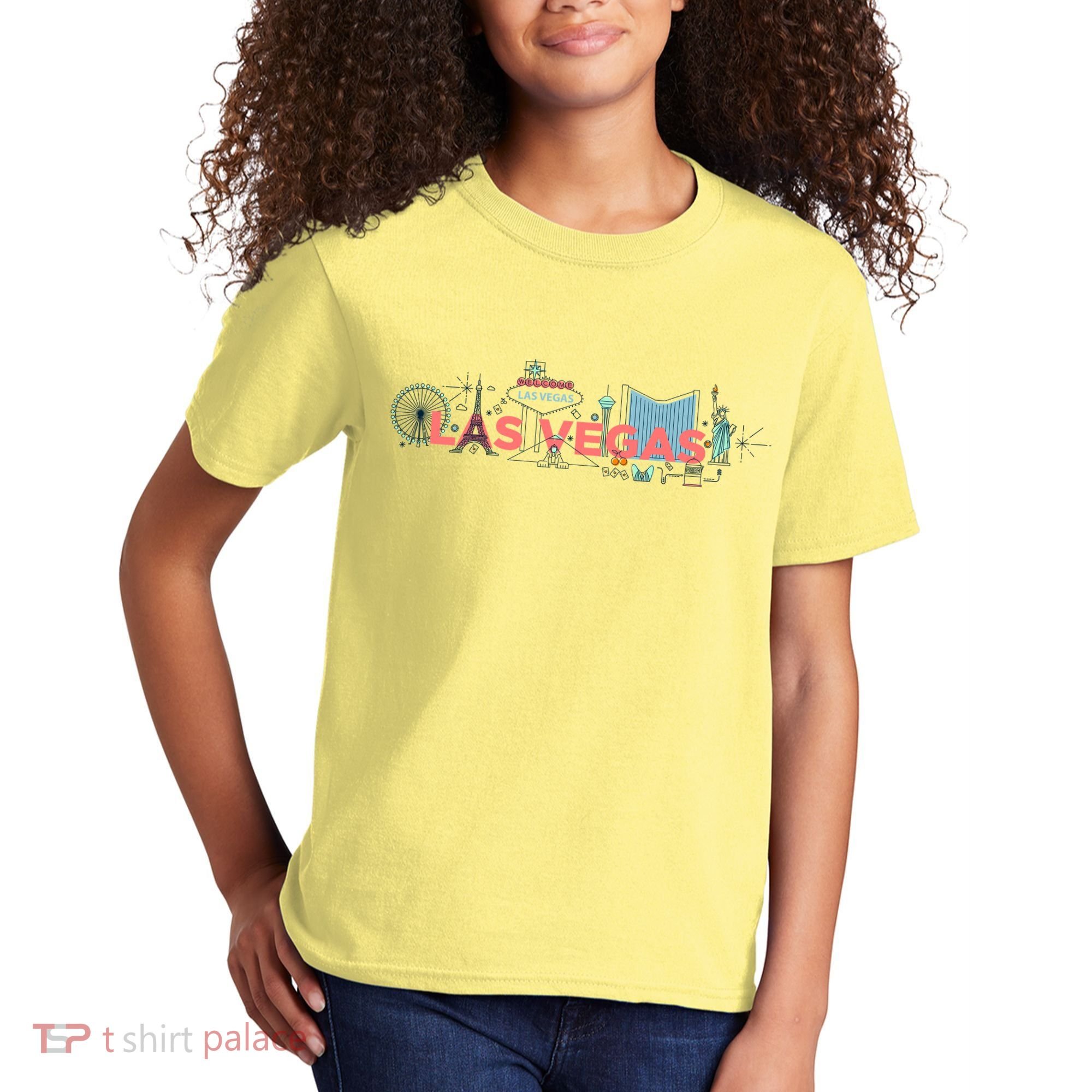 LAS Vegas Sketch Skyline Kids T-Shirt
