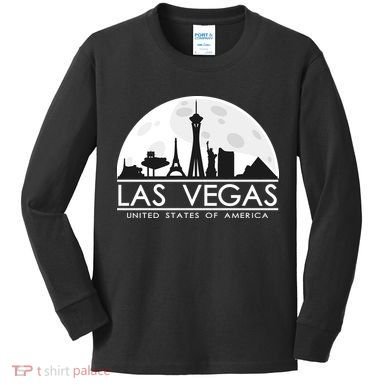 Las Vegas Skyline Kids Long Sleeve Shirt