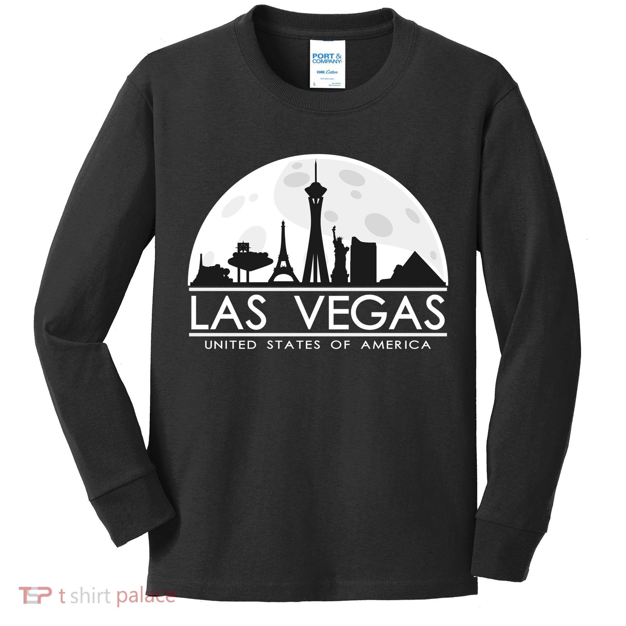 Las Vegas Skyline Kids Long Sleeve Shirt