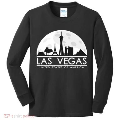 Las Vegas Skyline Kids Long Sleeve Shirt