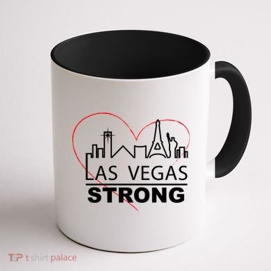 Las Vegas Strong Heart Skyline Coffee Mug back