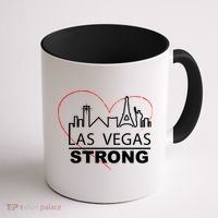 Las Vegas Strong Heart Skyline Coffee Mug thumb 1