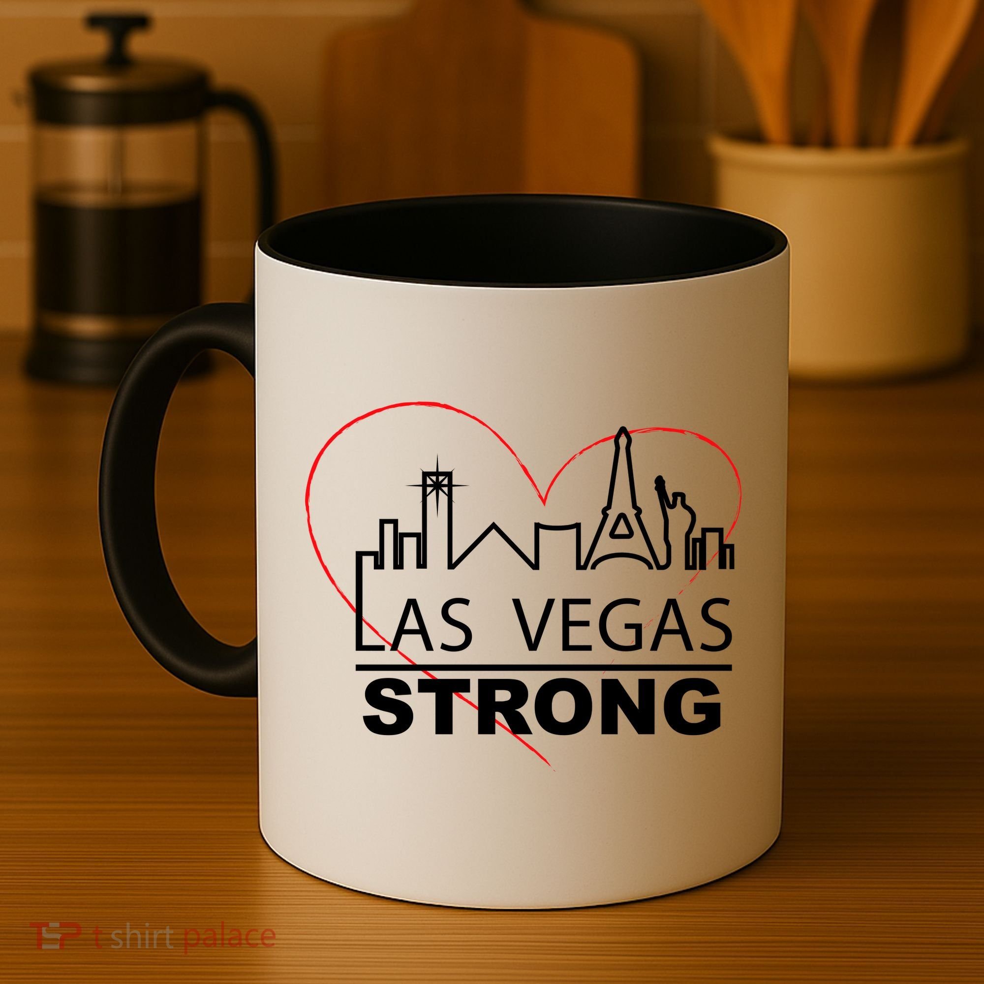 Las Vegas Strong Heart Skyline Coffee Mug