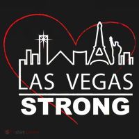 Las Vegas Strong Heart Skyline Ornament thumb 1