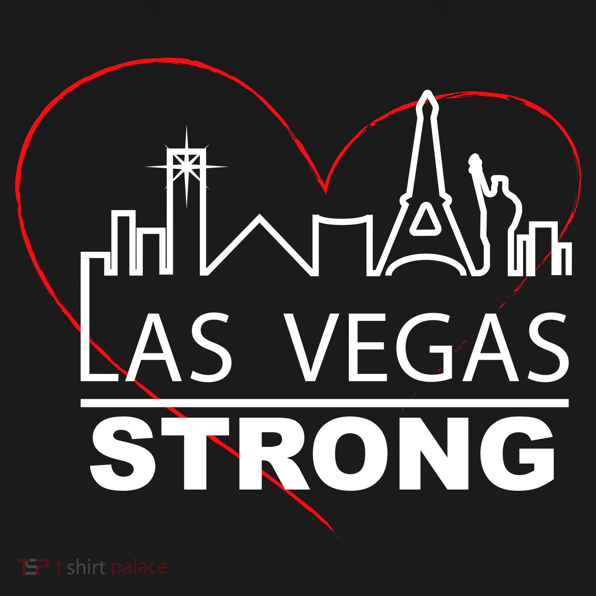 Las Vegas Strong Heart Skyline Ornament