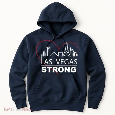 Las Vegas Strong Heart Skyline Hoodie