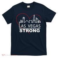 Las Vegas Strong Heart Skyline T-Shirt thumb 0