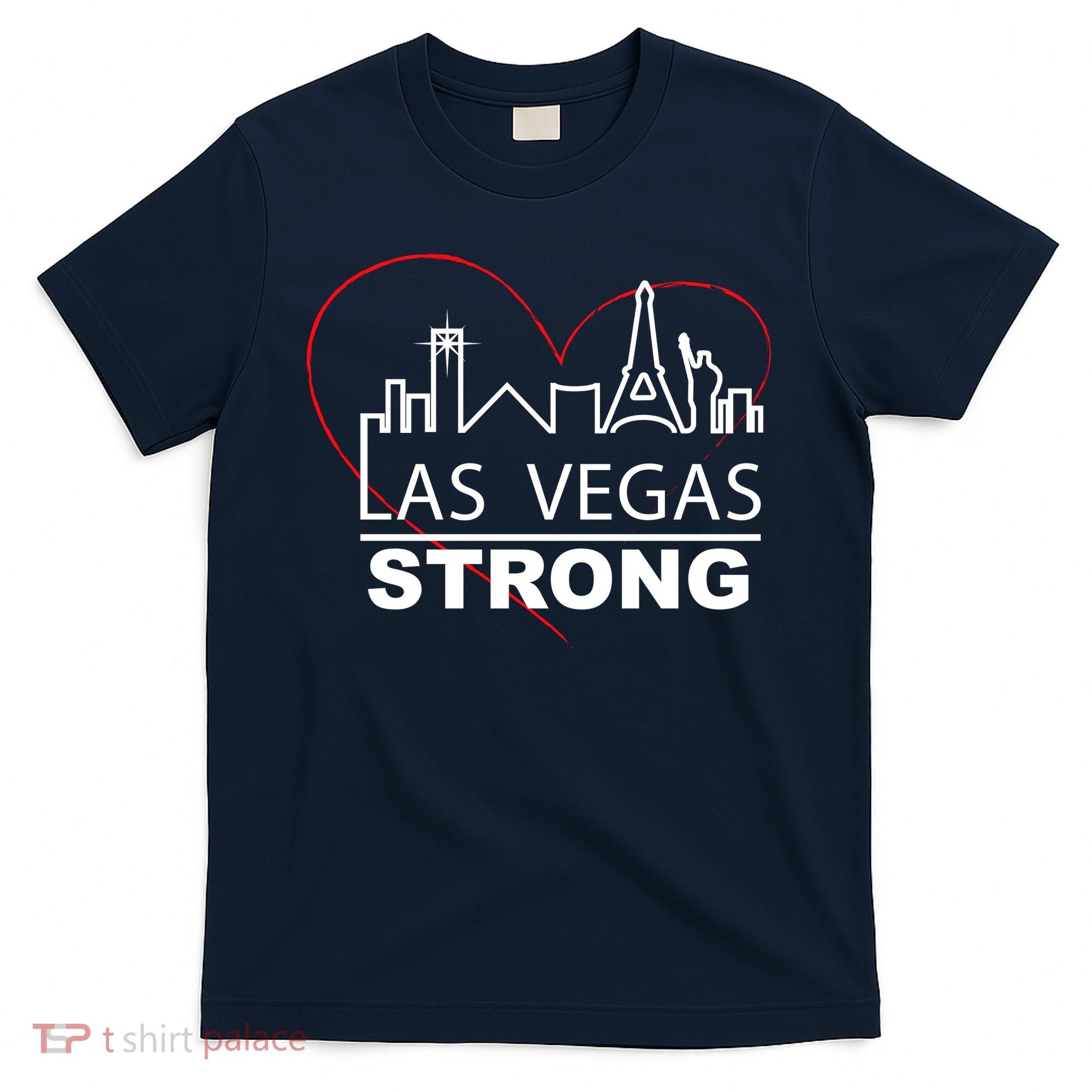 Las Vegas Strong Heart Skyline T-Shirt