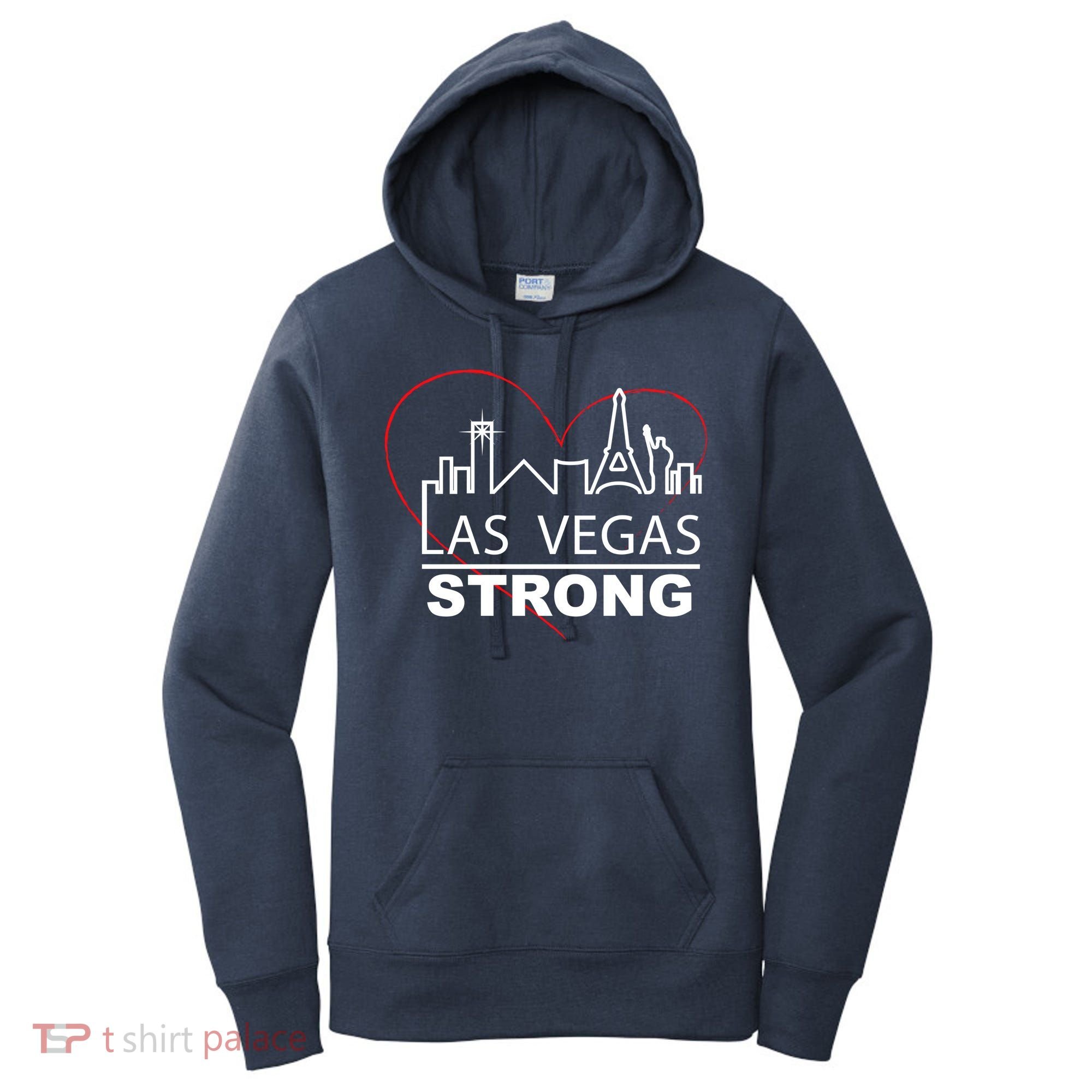 Las Vegas Strong Heart Skyline Women's Hoodie