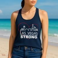 Las Vegas Strong Heart Skyline Women's Tank Top thumb 2